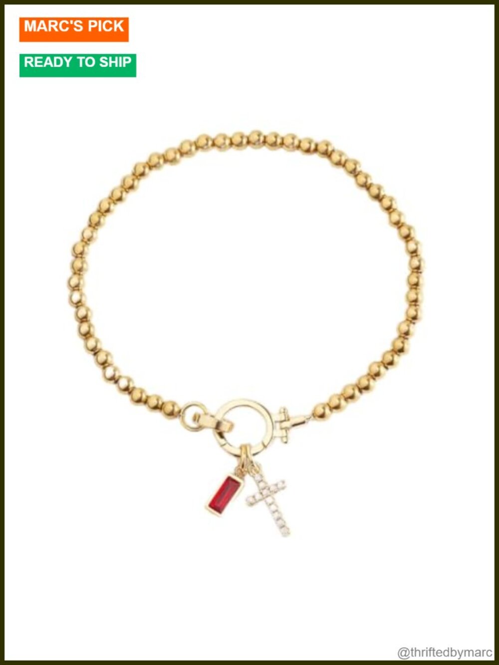 Surgical Steel 18K Gold PVD Link Bracelet